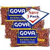 Goya Red Kidney Dry Beans Frijoles Colorados 14 oz Pack of 3